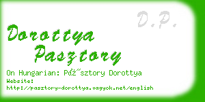 dorottya pasztory business card